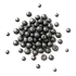 Close-up of black and gray spherical objects on a white background which resembles Selenium